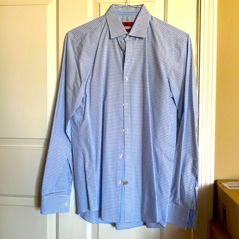 Hugo blue shirt size 15.5